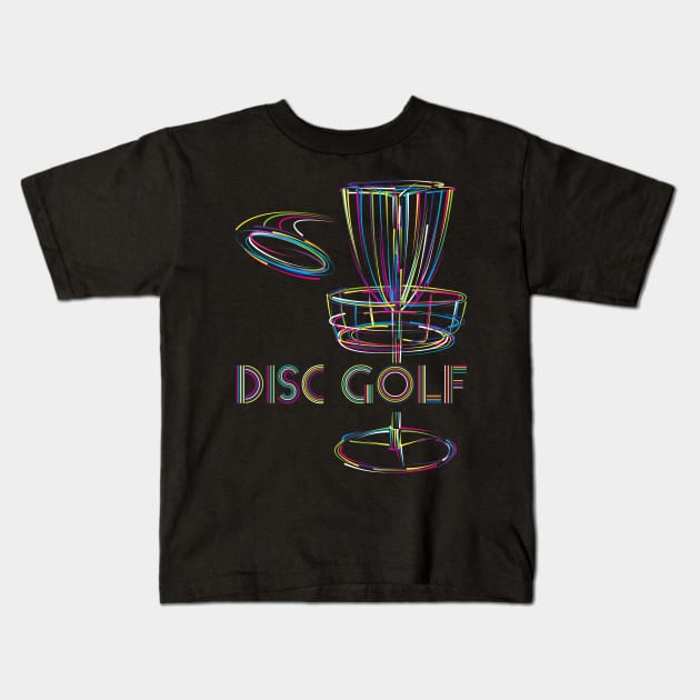 Disc Golf Retro Design Kids T-Shirt by DiscGolfSwag